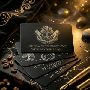 Custom Engraved Premium Black Metal Wallet Card