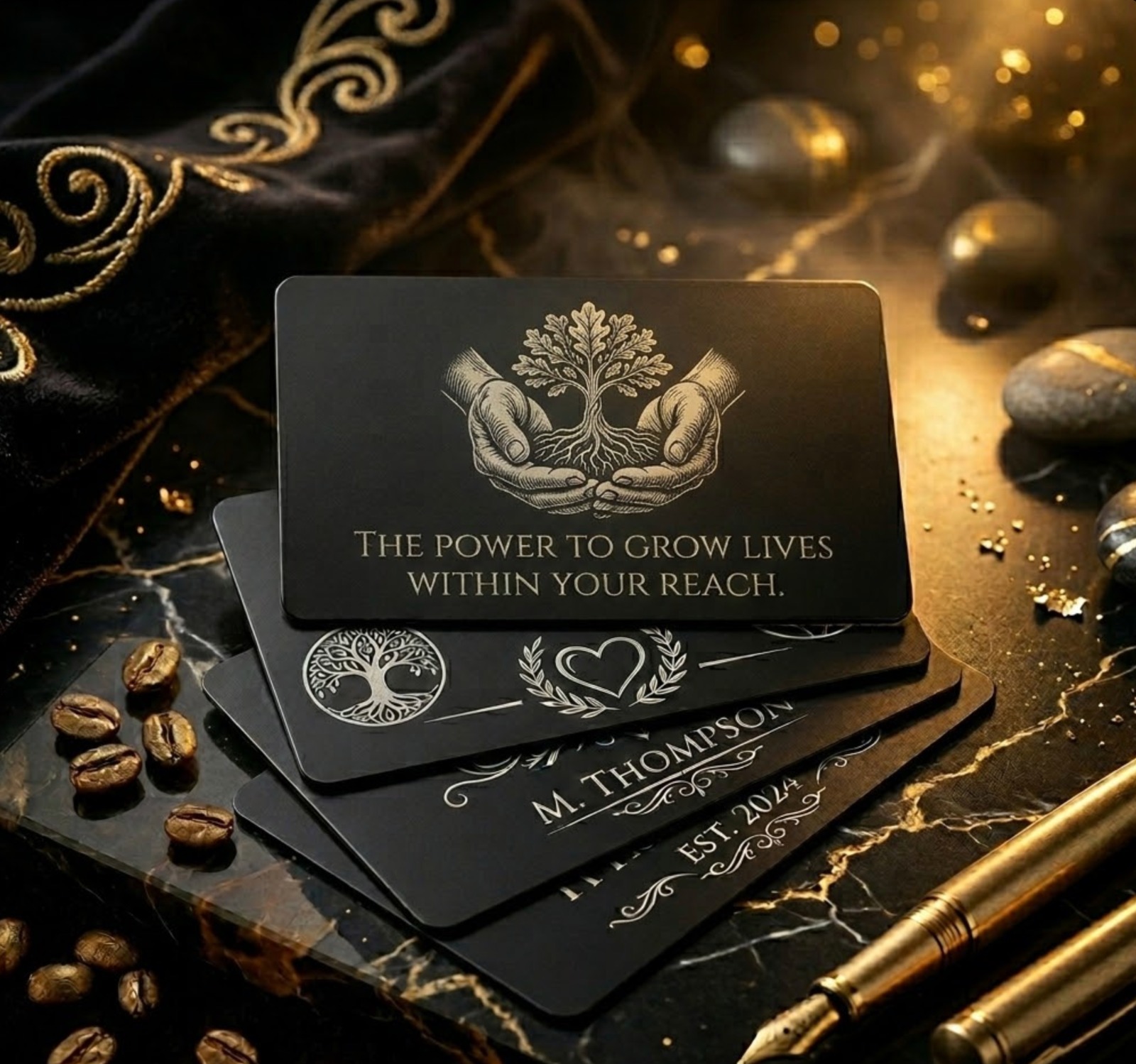 Custom Engraved Premium Black Metal Wallet Card
