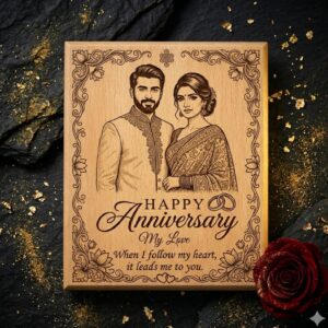 Custom Engraved Wooden Photo Plaque (5x4 Inch)